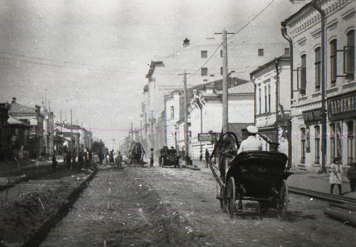 Строительство трамвайных путей, ул. Фрунзе (Саратовская), Самара